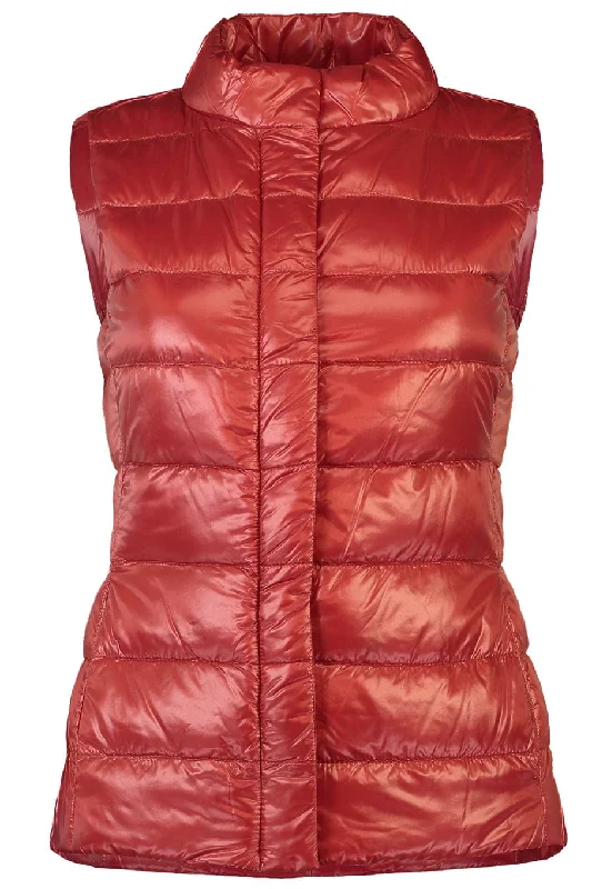 chic padded coatIconico Giulia Short Vest - Burnt Henna