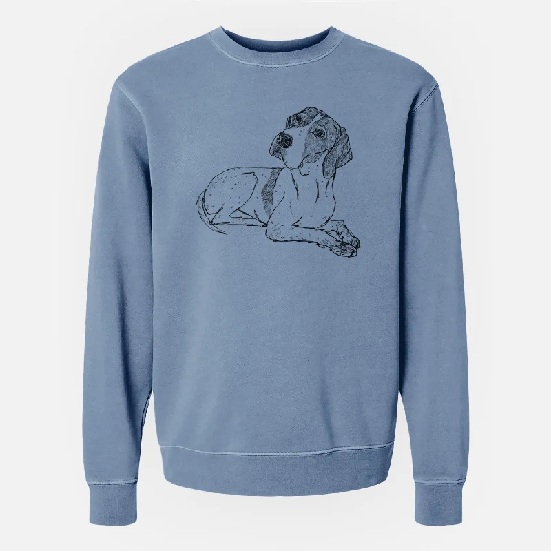 gym ready hoodieDoodled Madeline the English Pointer - Unisex Pigment Dyed Crew Sweatshirt