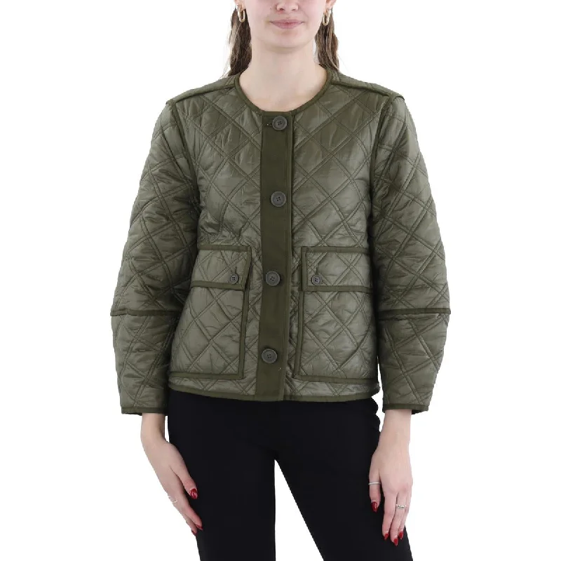 contemporary coatVeronica Beard Womens Reversible Outerwear Quilted Coat