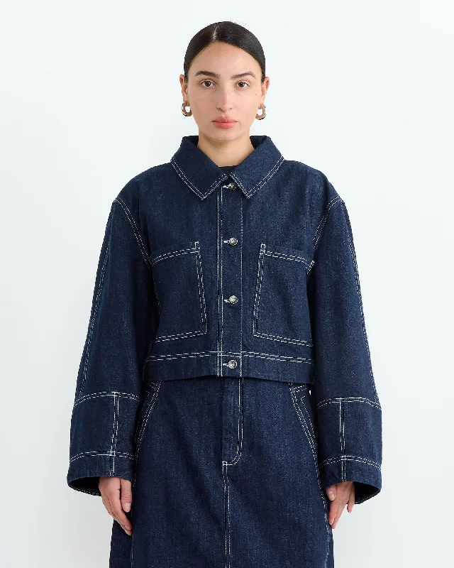 wool-blend coatDusk Denim Jacket in Navy