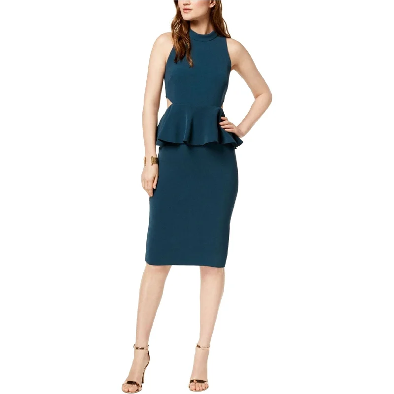 fitted cocktail dressRachel Zoe Womens Karyn Pencil Peplum Dress, Green, 10