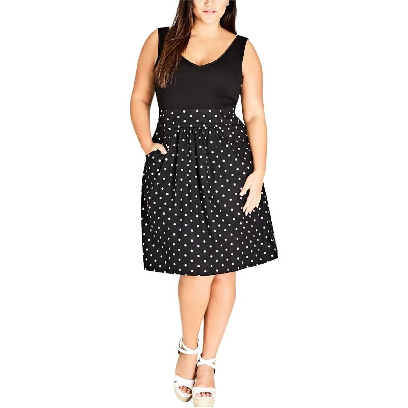 chic wrap dressCity Chic Womens Simply Sweet Fit & Flare Dress, Black, L/20W