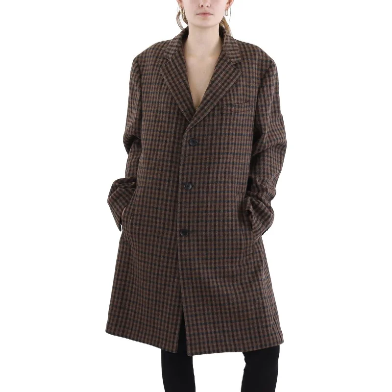 elegant coatSalvatore Ferragamo Womens Virgin Wool Blend Long Wool Coat