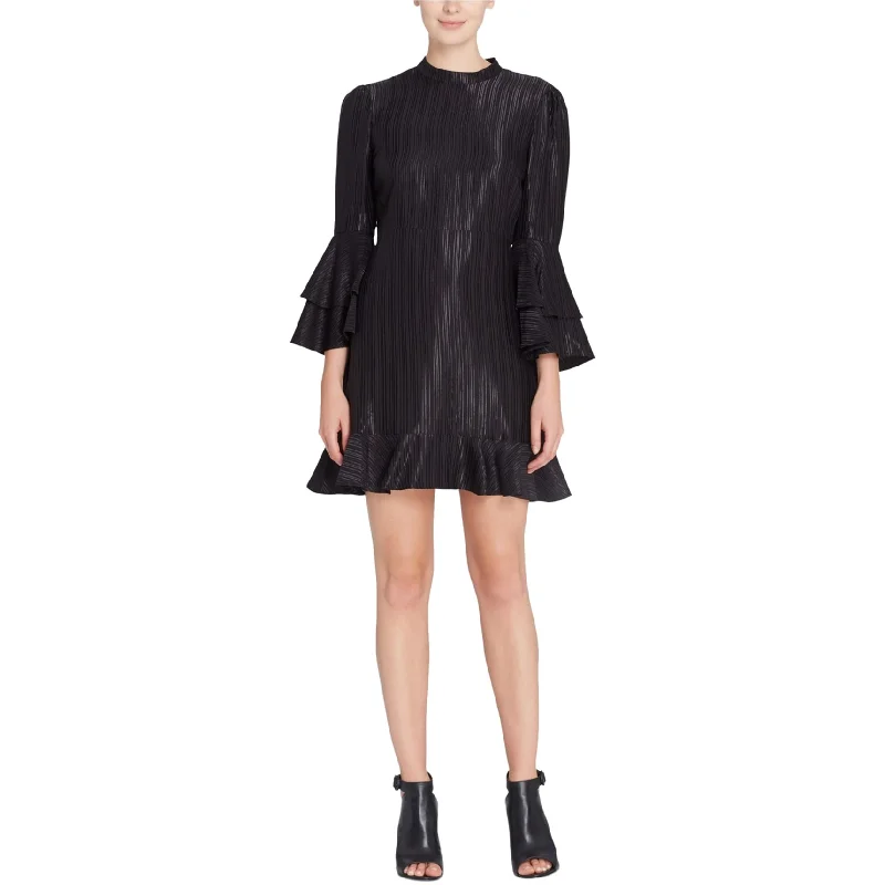 relaxed fit dressCatherine Malandrino Womens Masami Ruffled Shift Dress, Black, 6