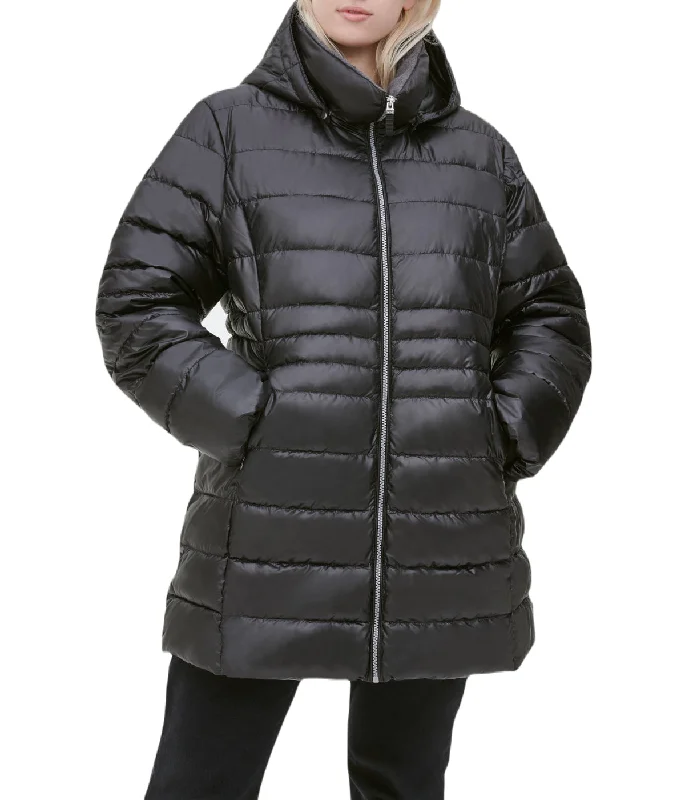 lightweight outerwearWindsor Faux Parka Plus Size Black