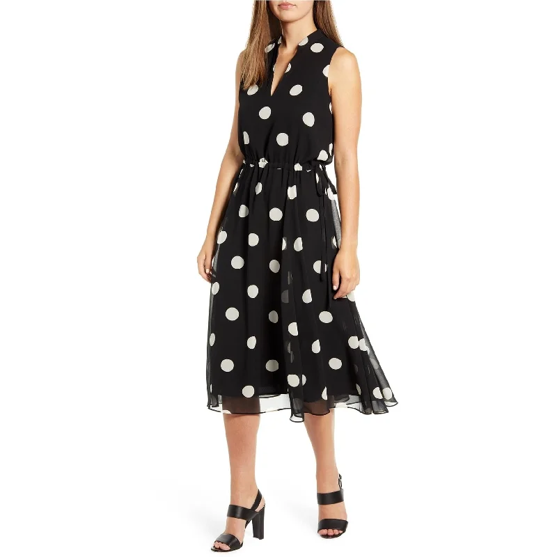 A-line dressAnne Klein Womens Polka Dot Fit & Flare Dress