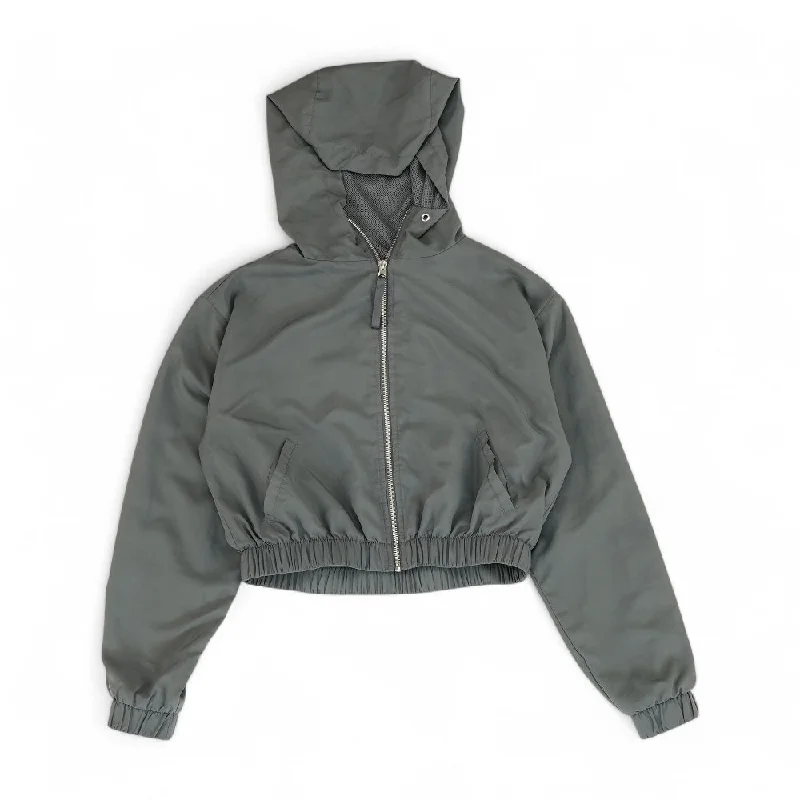 cold weather coatGray Solid Jacket